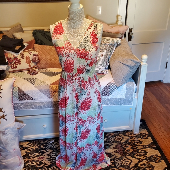 Lucky Brand NWT Floral Sleeveless Maxi Dress XS - Picture 2 of 10